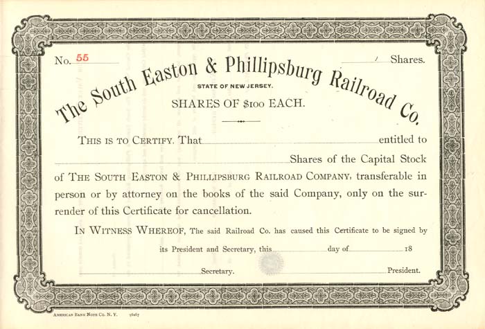 South Easton and Phillipsburg Railroad Co.